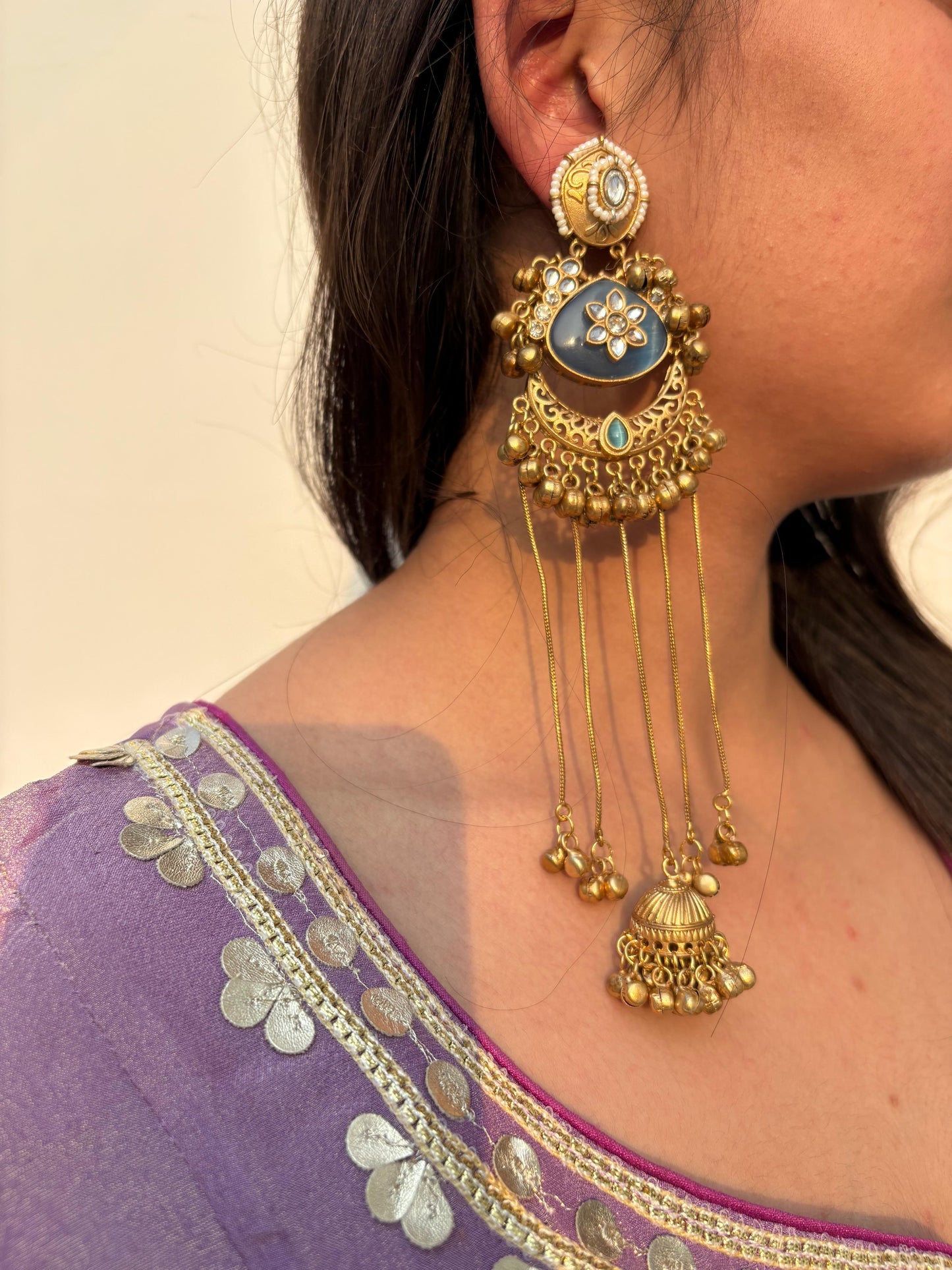 Royal Chandbali Jhumka Earrings