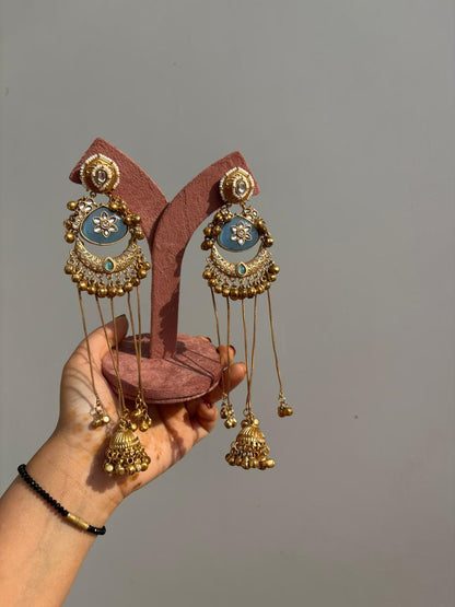 Royal Chandbali Jhumka Earrings