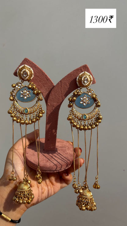 Royal Chandbali Jhumka Earrings