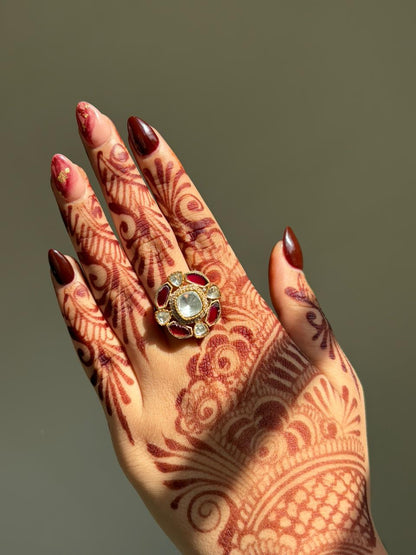 Scarlet Bloom Heritage Ring