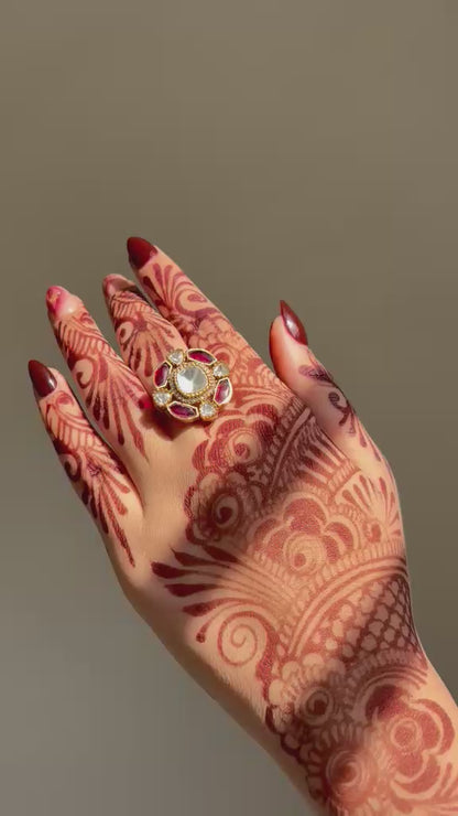 Scarlet Bloom Heritage Ring