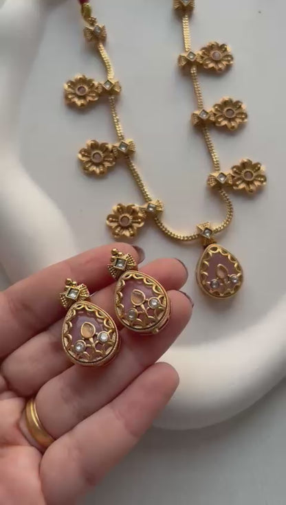👑 Rajwadi Floral Drop Set 🌸