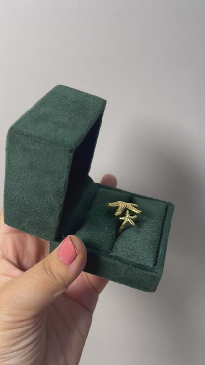 Starfish Beachy Gold Ring👒🌴