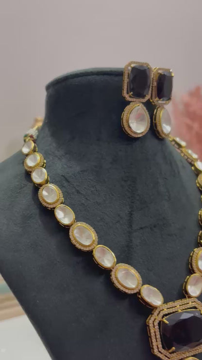 Onyx Crystal Luxe Necklace Set